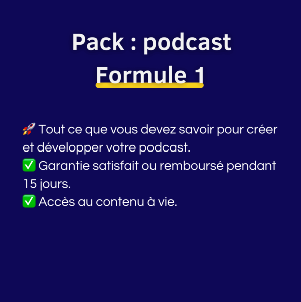 Pack - Podcast : formule 1