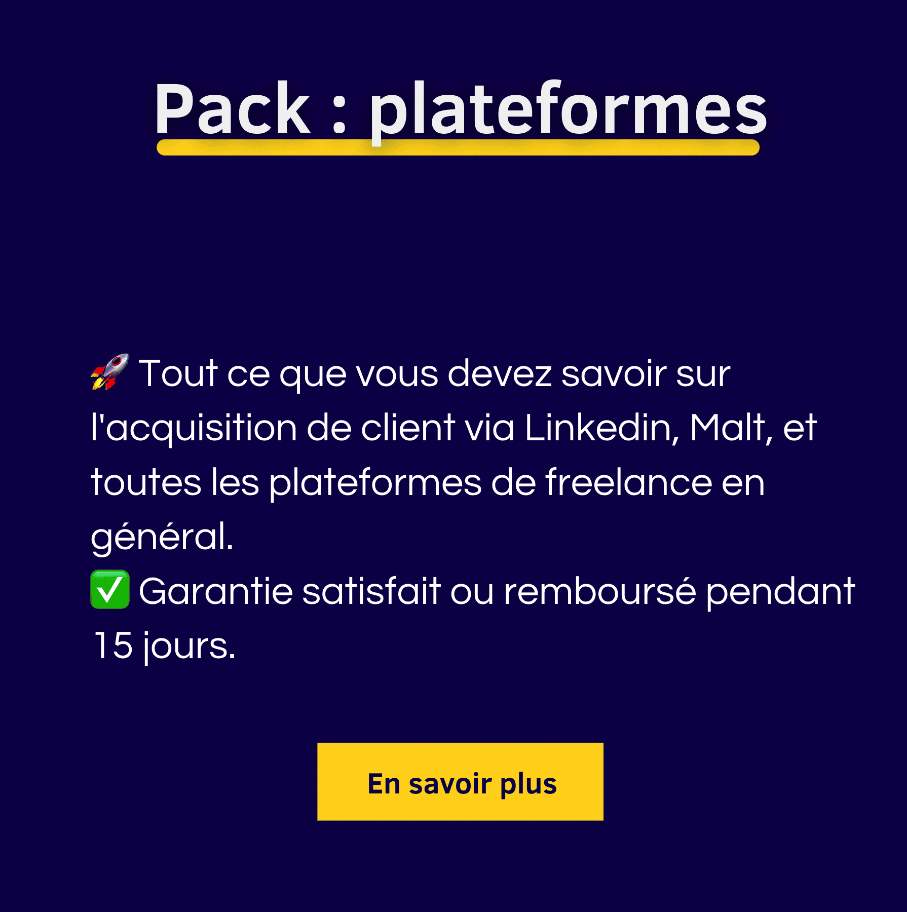 Pack : plateformes de freelance